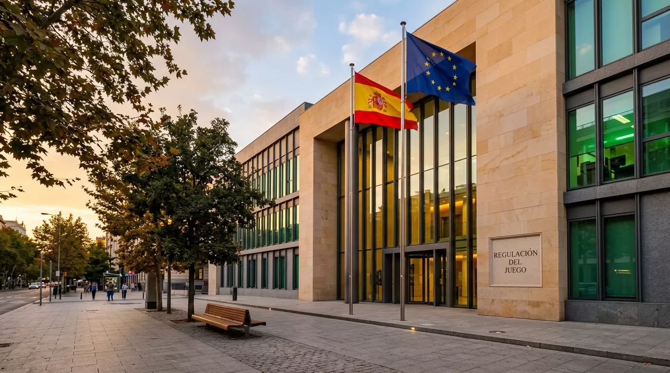 Edificio institucional asociado a la DGOJ en Madrid, regulador de apuestas virtuales en España