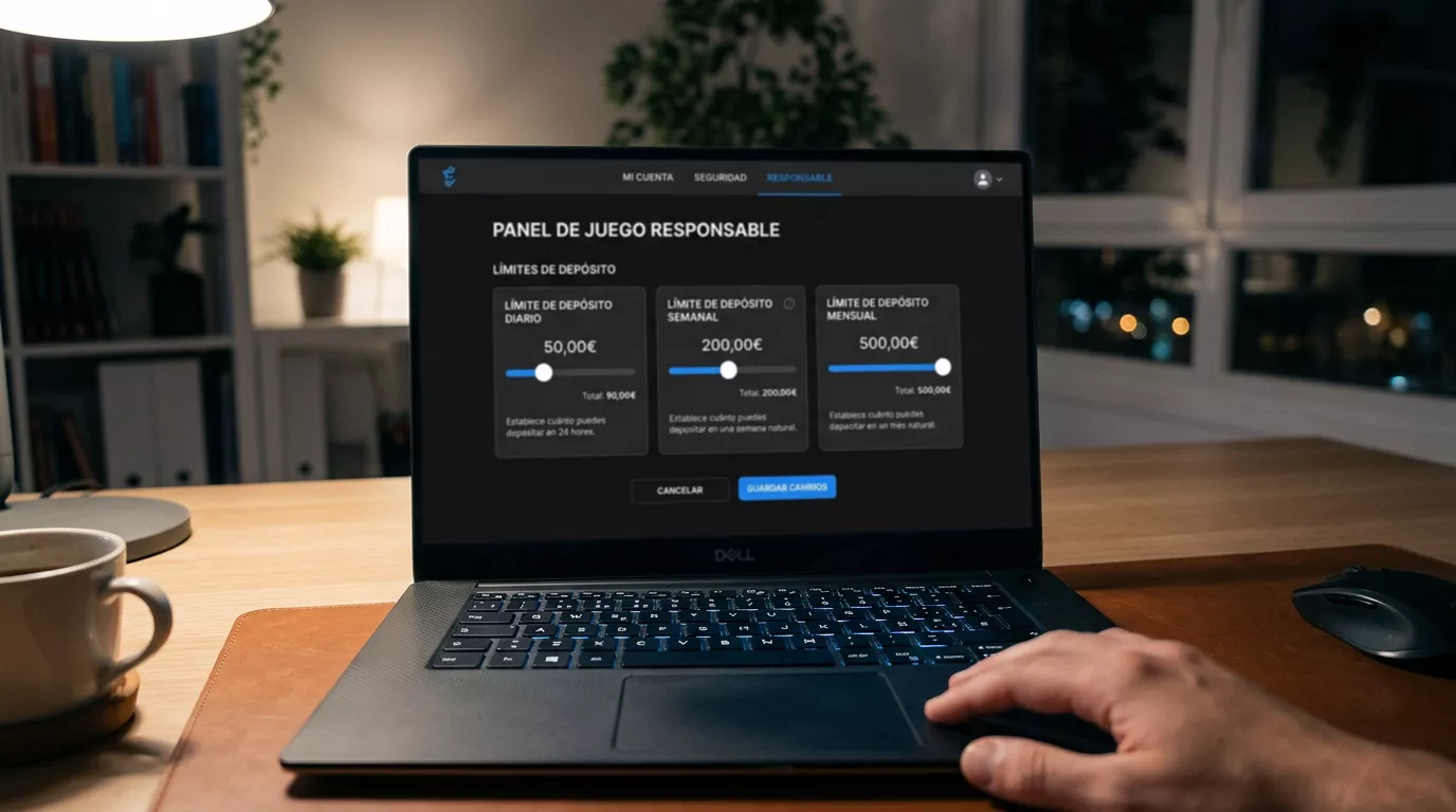 Panel de límites de depósito centralizados en un operador con licencia DGOJ en España