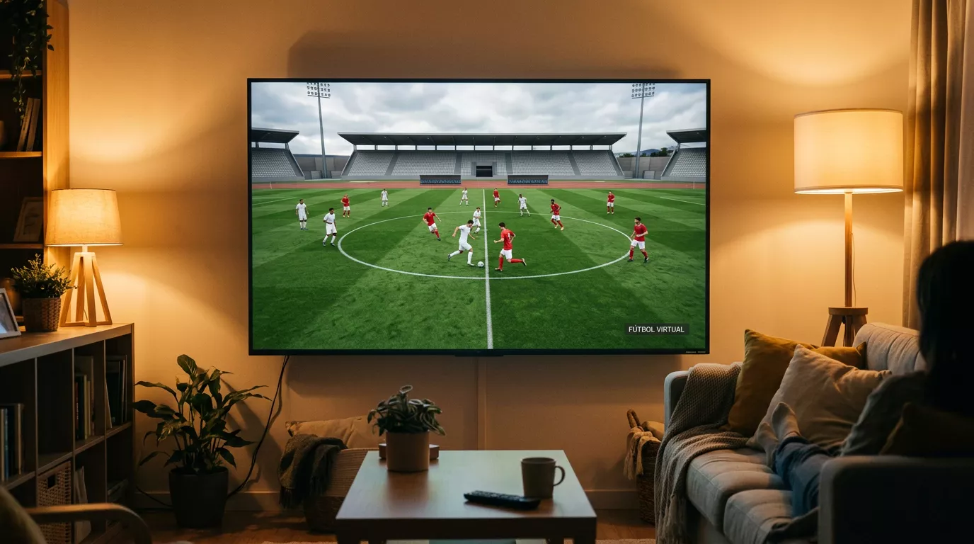 Simulación de un partido de fútbol virtual generada por ordenador